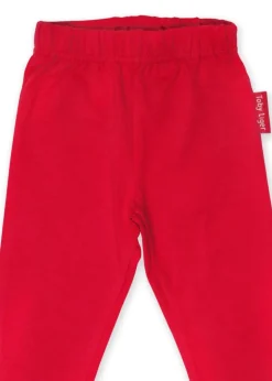 Toby Tiger Organic Red Basic Leggings (6 months - 8 years)