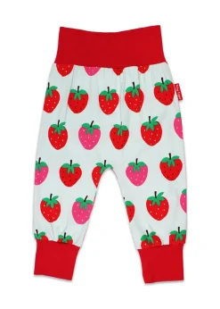 Toby Tiger Organic Red Strawberry Print Yoga Pants (Newborn - 3 years)
