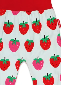 Toby Tiger Organic Red Strawberry Print Yoga Pants (Newborn - 3 years)