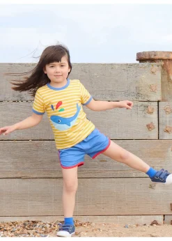 Toby Tiger Organic Yellow Whale Applique T-Shirt (3 months - 8 years)