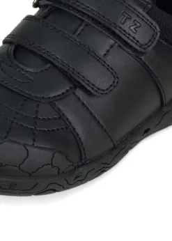 ToeZone Black Boys Rebel Dinosaur School Shoe (Younger 8- Older 2)