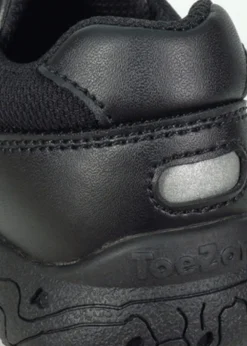 ToeZone Black Boys Rebel Dinosaur School Shoe (Younger 8- Older 2)