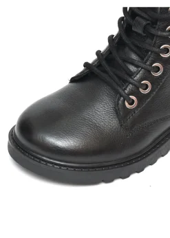 ToeZone Boys Black Storm Leather Ankle Boot (Younger 8 - Older 3)