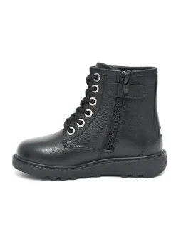 ToeZone Boys Black Storm Leather Ankle Boot (Younger 8 - Older 3)