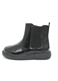 ToeZone Girls Black Amara Patent Leather Ankle Boot (Younger 8 - Older 3)