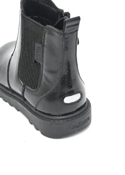 ToeZone Girls Black Amara Patent Leather Ankle Boot (Younger 8 - Older 3)