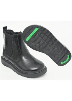 ToeZone Girls Black Amara Patent Leather Ankle Boot (Younger 8 - Older 3)