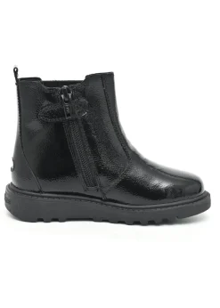 ToeZone Girls Black Amara Patent Leather Ankle Boot (Younger 8 - Older 3)