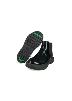 ToeZone Girls Black Cara Zip Ankle Boot (Younger 8 - Older 2)