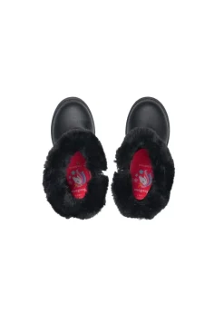 ToeZone Girls Black Lumi Fur Boot (Younger 8 - Younger 13)