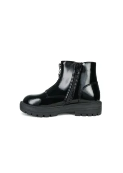 ToeZone Girls Black Lydia Zip Boot (Younger 8 - Older 2)
