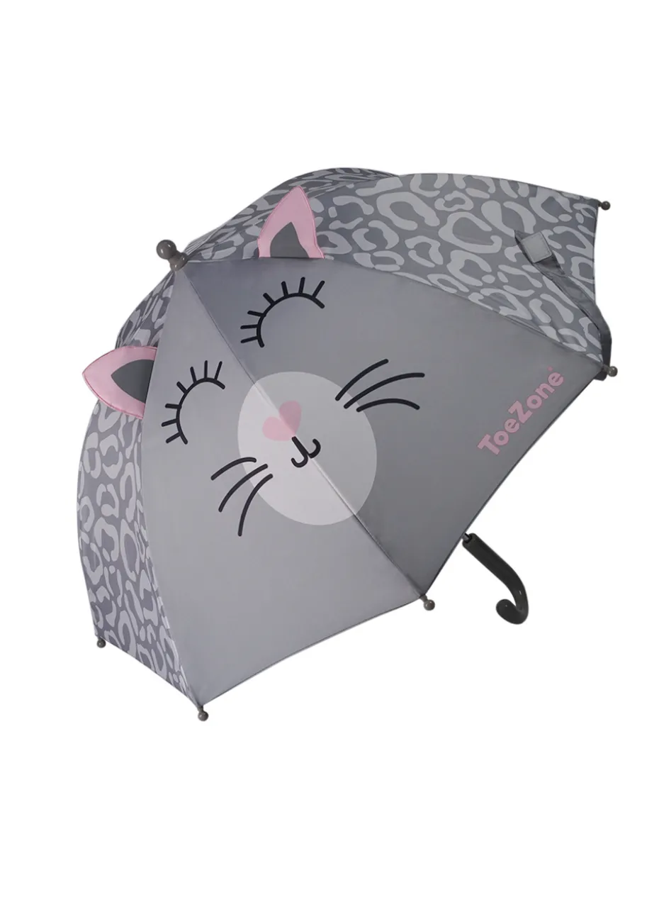 ToeZone Grey Cat Themed Umbrella