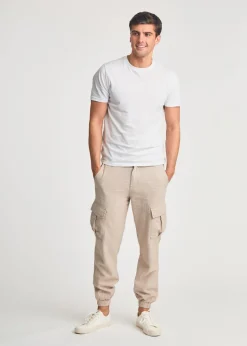 Tokyo Laundry Beige Linen Blend Cargo-Style Trousers