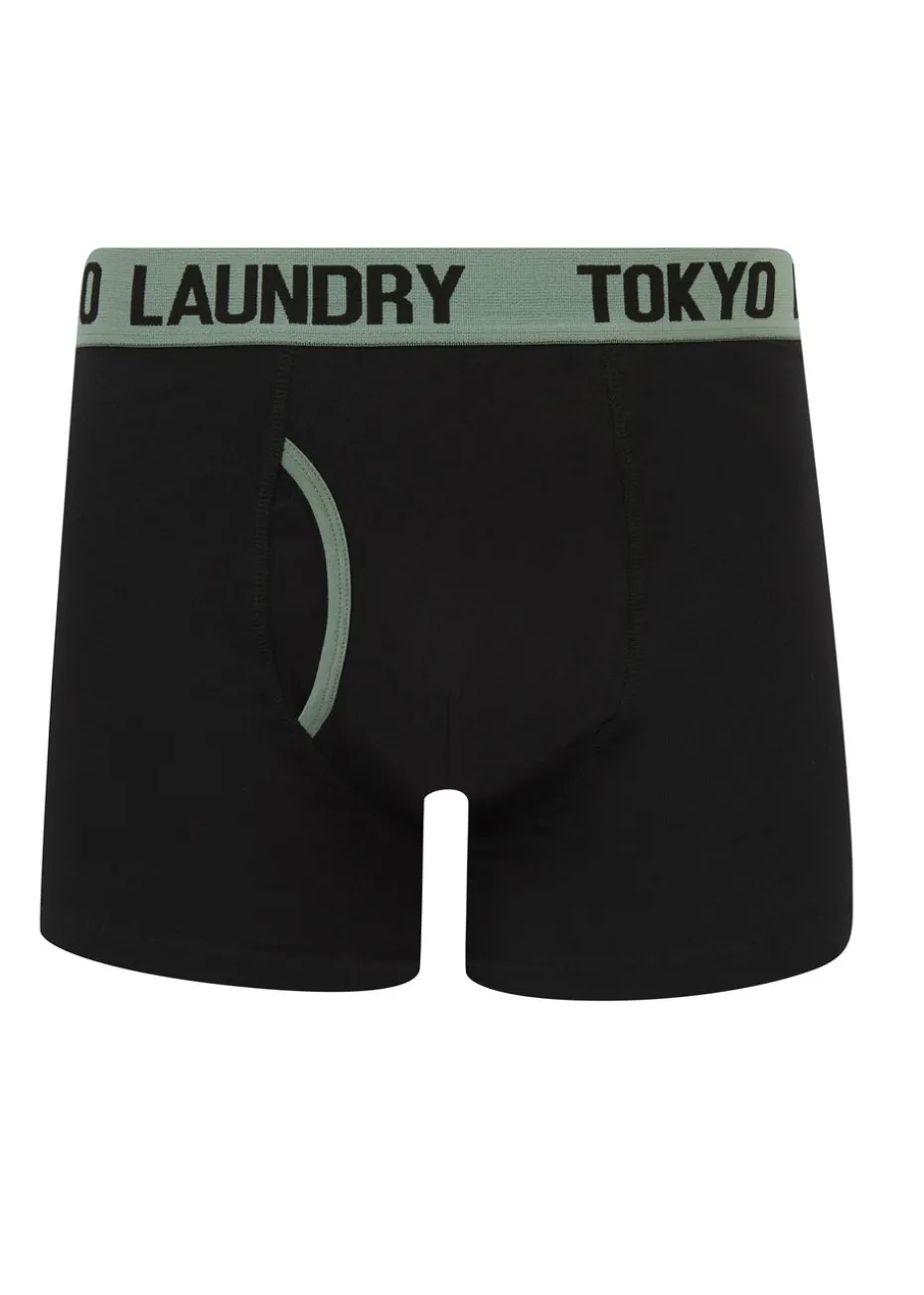 Tokyo Laundry Black & Grey Cotton 6-Pack Boxers