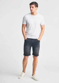 Tokyo Laundry Black Cotton Blend Regular-Fit Denim Shorts