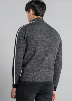 Tokyo Laundry Black Funnel Neck Jumper with Contrast Sleeve