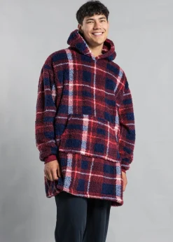 Tokyo Laundry Blue Checked Hooded Blanket