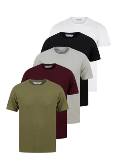 Tokyo Laundry Burgundy Cotton 5-Pack Short Sleeve T-Shirts