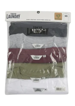 Tokyo Laundry Burgundy Cotton 5-Pack Short Sleeve T-Shirts