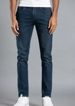Tokyo Laundry Dark Blue Cotton Straight Leg Denim Jeans