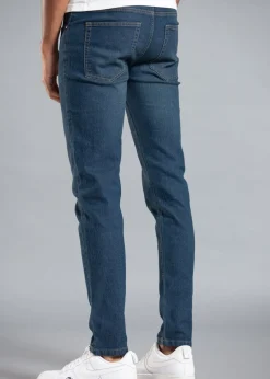 Tokyo Laundry Dark Blue Cotton Straight Leg Denim Jeans