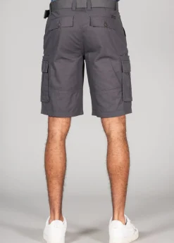 Tokyo Laundry Grey Cotton Ripstop Cargo Shorts