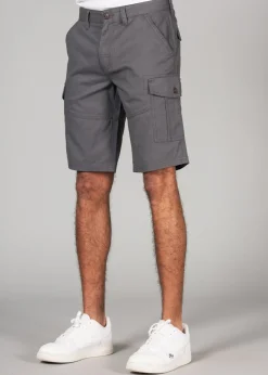 Tokyo Laundry Grey Cotton Cargo Shorts