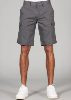 Tokyo Laundry Grey Cotton Cargo Shorts