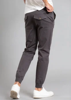 Tokyo Laundry Grey Cotton Cuffed Trouser