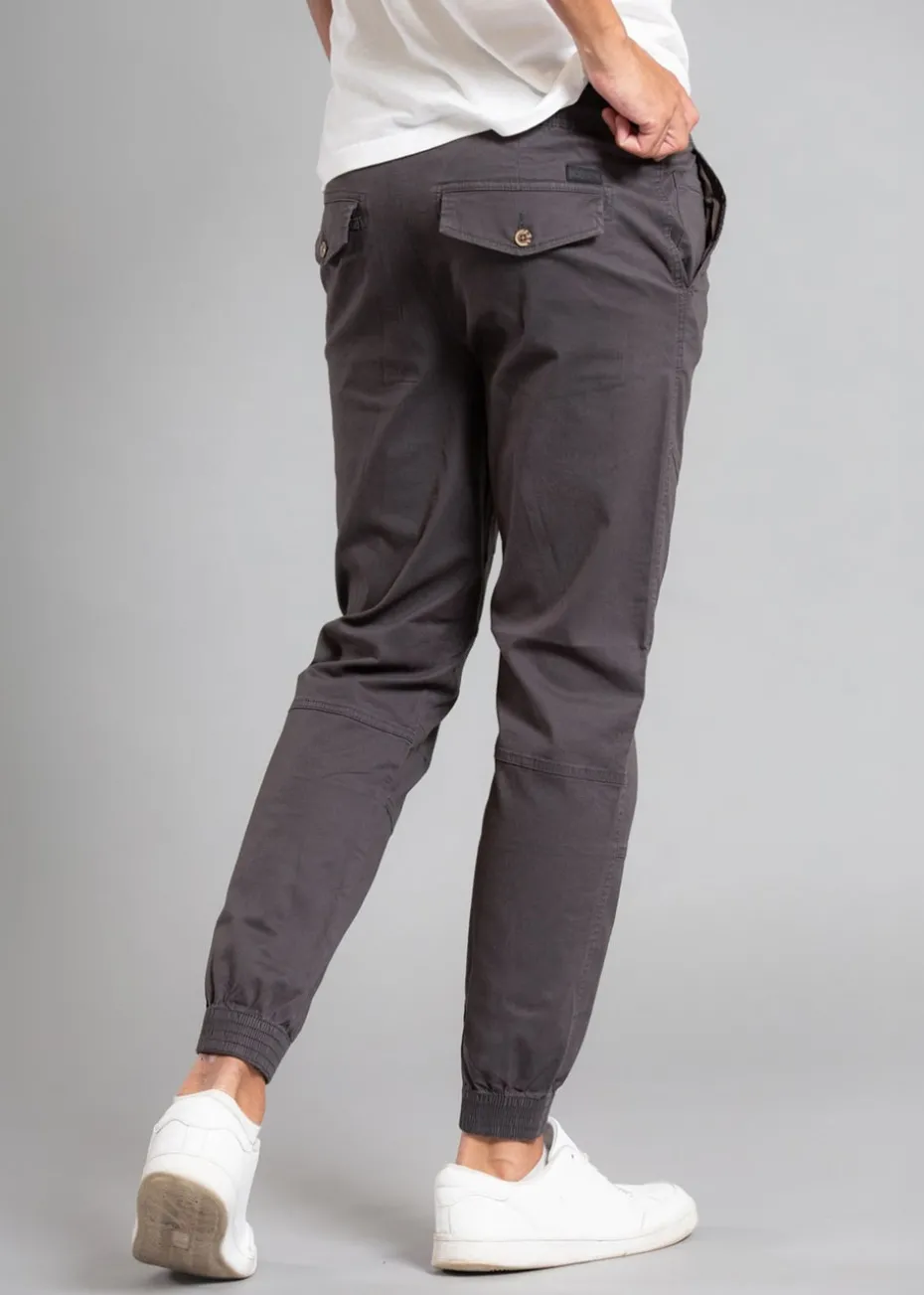 Tokyo Laundry Grey Cotton Cuffed Trouser
