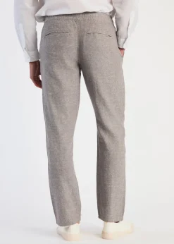 Tokyo Laundry Grey Linen Blend Straight Leg Trousers
