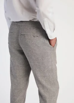 Tokyo Laundry Grey Linen Blend Straight Leg Trousers