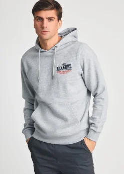 Tokyo Laundry Grey Printed Hoody With Drawcord