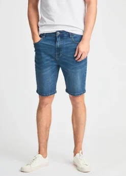 Tokyo Laundry Indigo Cotton Blend Regular-Fit Denim Shorts