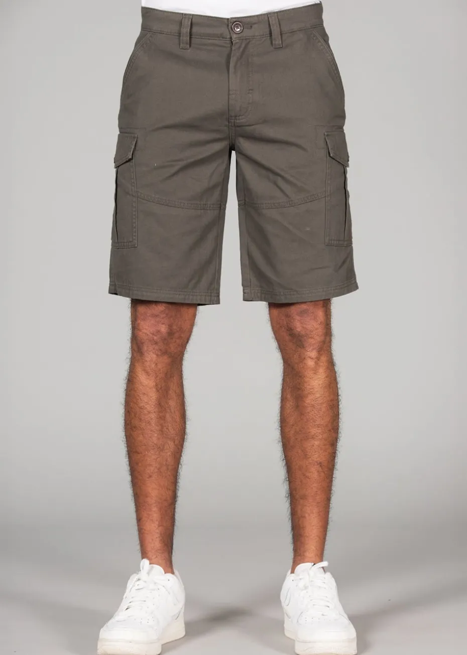 Tokyo Laundry Khaki Cotton Cargo Shorts