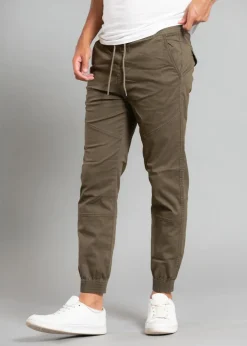 Tokyo Laundry Khaki Cotton Cuffed Trouser