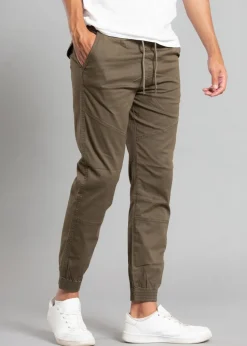 Tokyo Laundry Khaki Cotton Cuffed Trouser