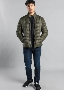 Tokyo Laundry Khaki Padded Funnel Neck Full Zip Jacket