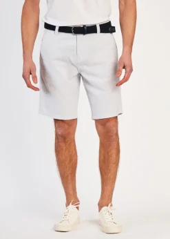 Tokyo Laundry Light Blue Cotton Oxford Shorts with Belt