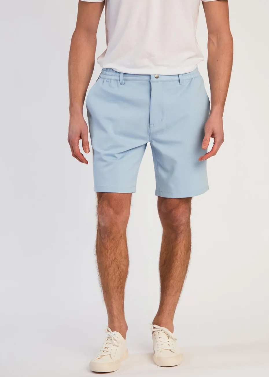 Tokyo Laundry Light Blue Jersey Shorts with Drawstring