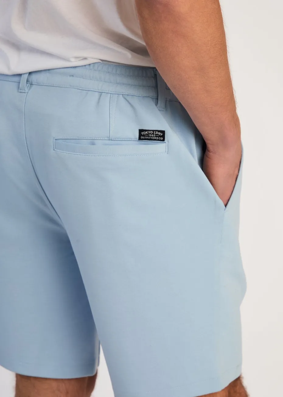 Tokyo Laundry Light Blue Jersey Shorts with Drawstring