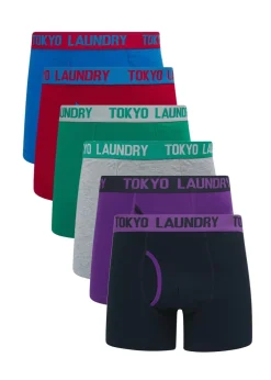 Tokyo Laundry Light Grey 6-Pack Cotton Boxers