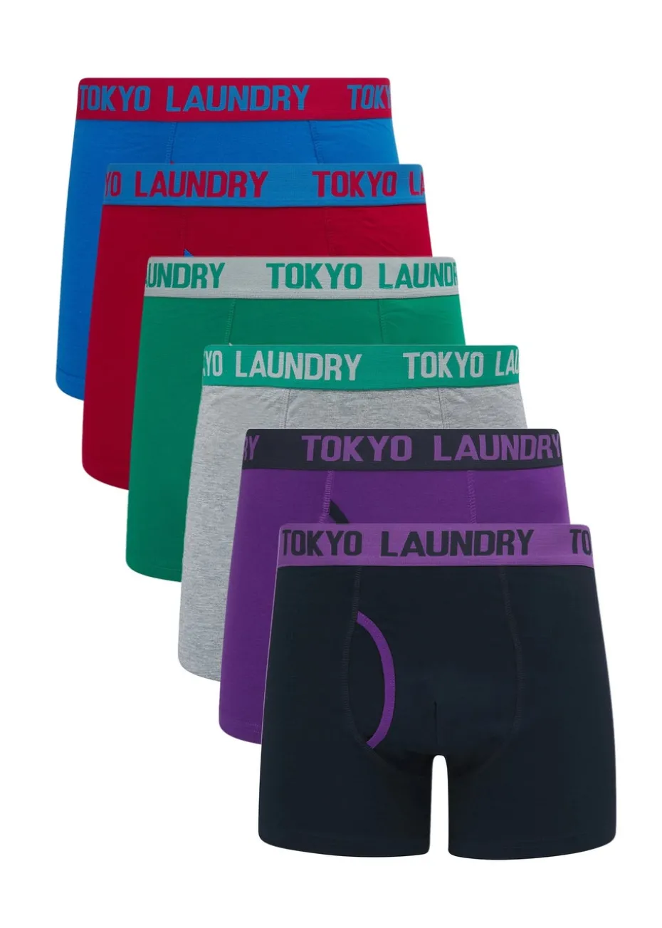 Tokyo Laundry Light Grey 6-Pack Cotton Boxers