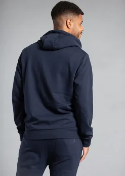 Tokyo Laundry Navy Cotton Blend Hoody with Neck Zip Fastening