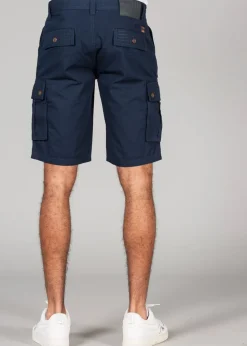 Tokyo Laundry Navy Cotton Cargo-Style Short with Pockets