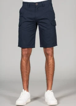 Tokyo Laundry Navy Cotton Cargo Shorts