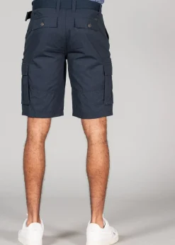 Tokyo Laundry Navy Cotton Ripstop Cargo Shorts