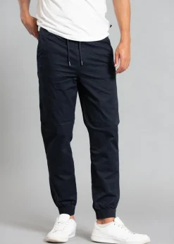 Tokyo Laundry Navy Cotton Cuffed Trouser