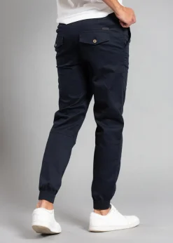 Tokyo Laundry Navy Cotton Cuffed Trouser