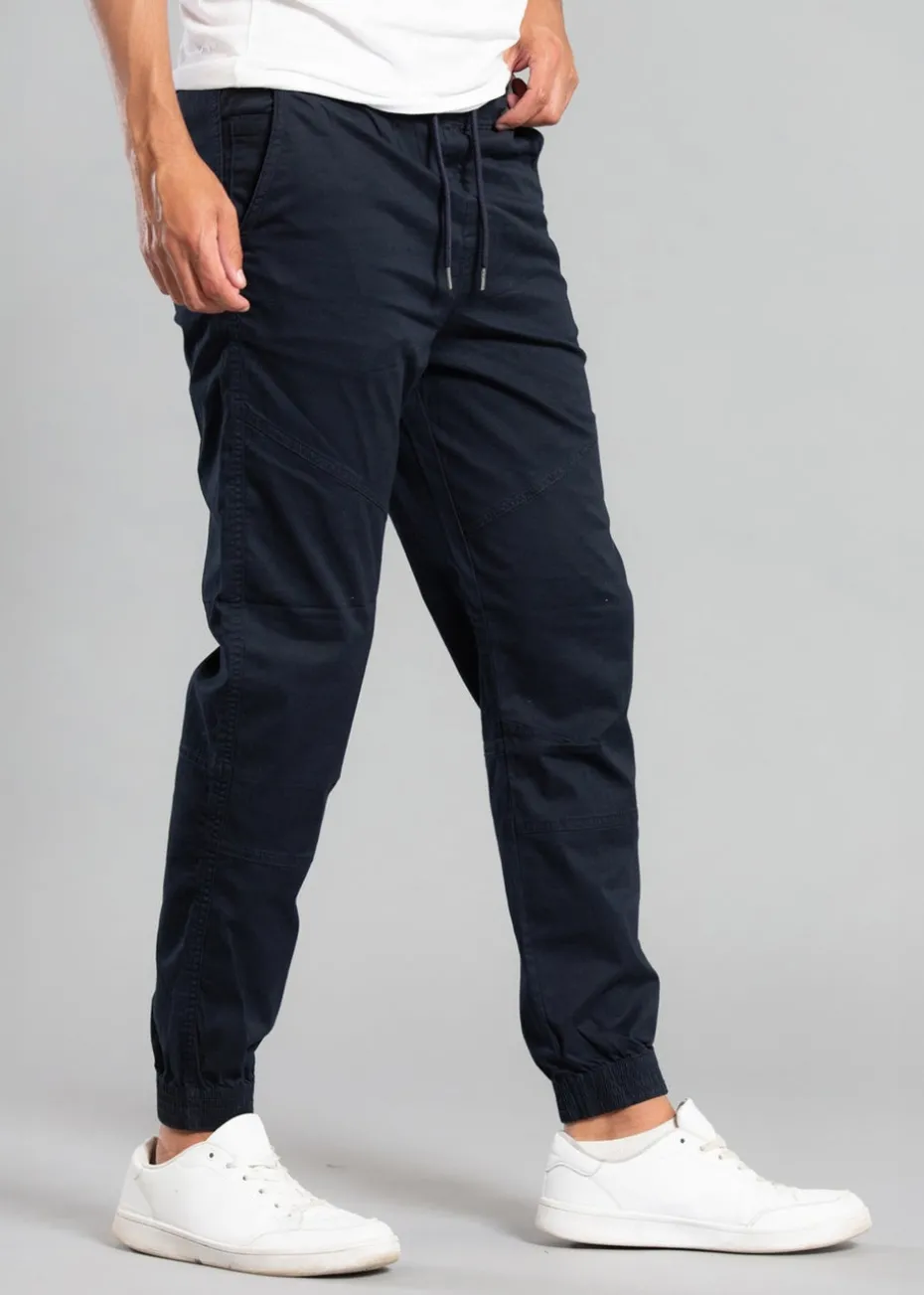 Tokyo Laundry Navy Cotton Cuffed Trouser